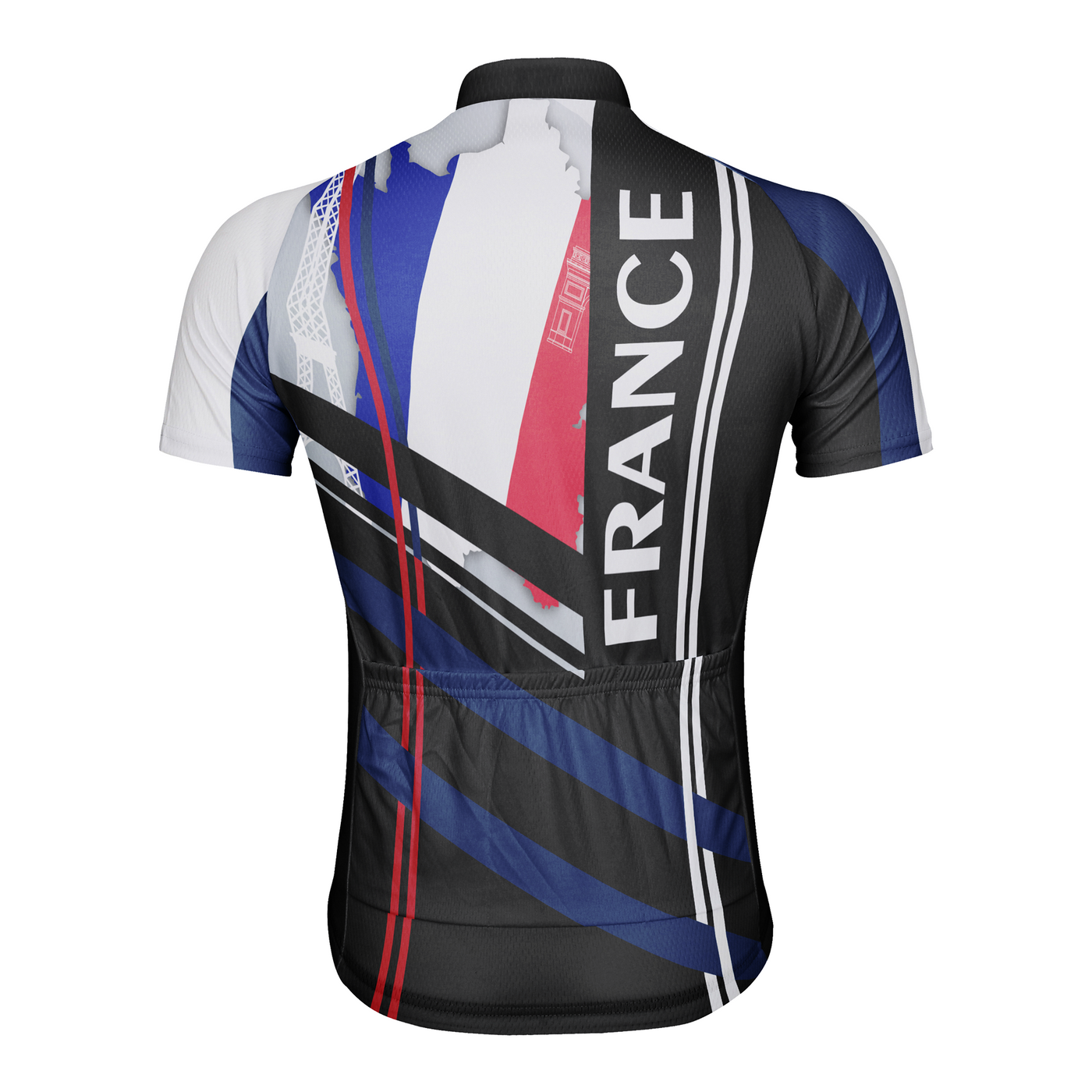Customized France Men's Cycling Jersey Short Sleeve