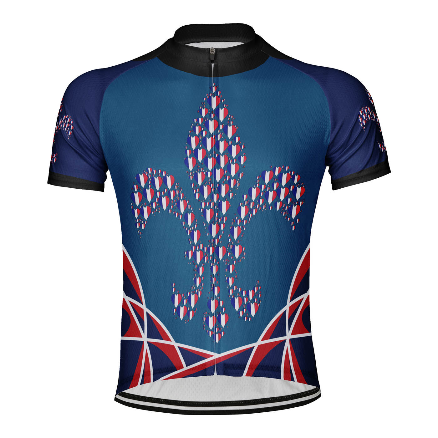 Customized France Men's Cycling Jersey Short Sleeve