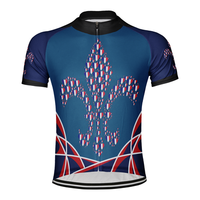 Customized France Men's Cycling Jersey Short Sleeve