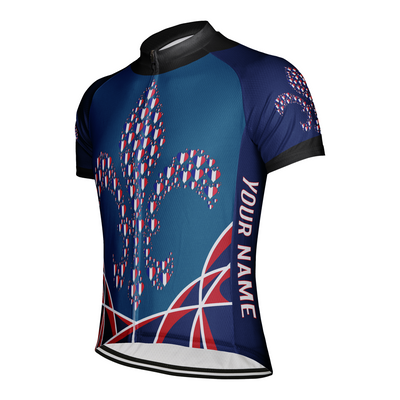 Customized France Men's Cycling Jersey Short Sleeve