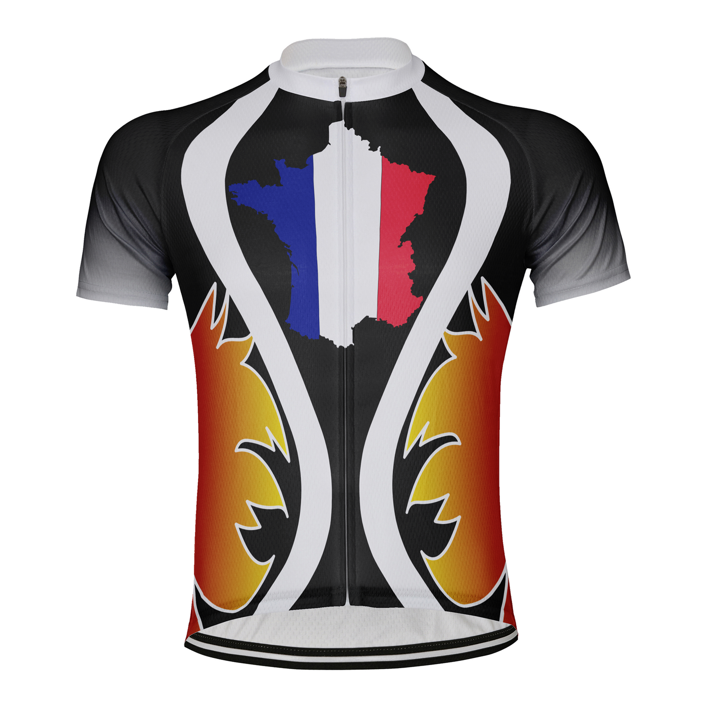 Customized France Men's Cycling Jersey Short Sleeve