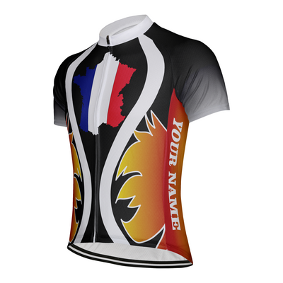 Customized France Men's Cycling Jersey Short Sleeve