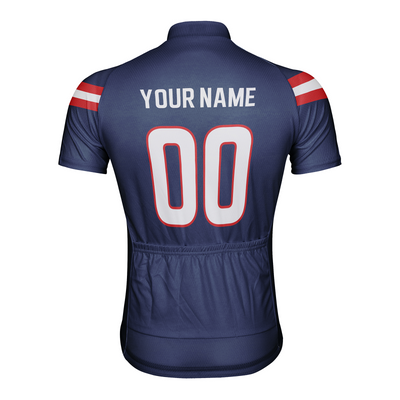 Customized New England Team Men's Cycling Jersey Short Sleeve