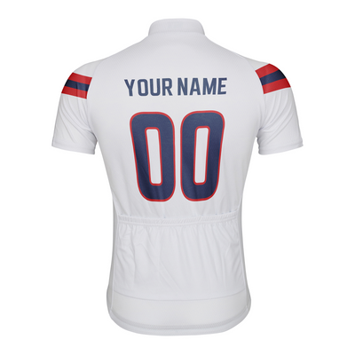Customized New England Team Men's Cycling Jersey Short Sleeve