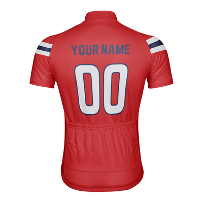 Customized New England Team Men's Cycling Jersey Short Sleeve