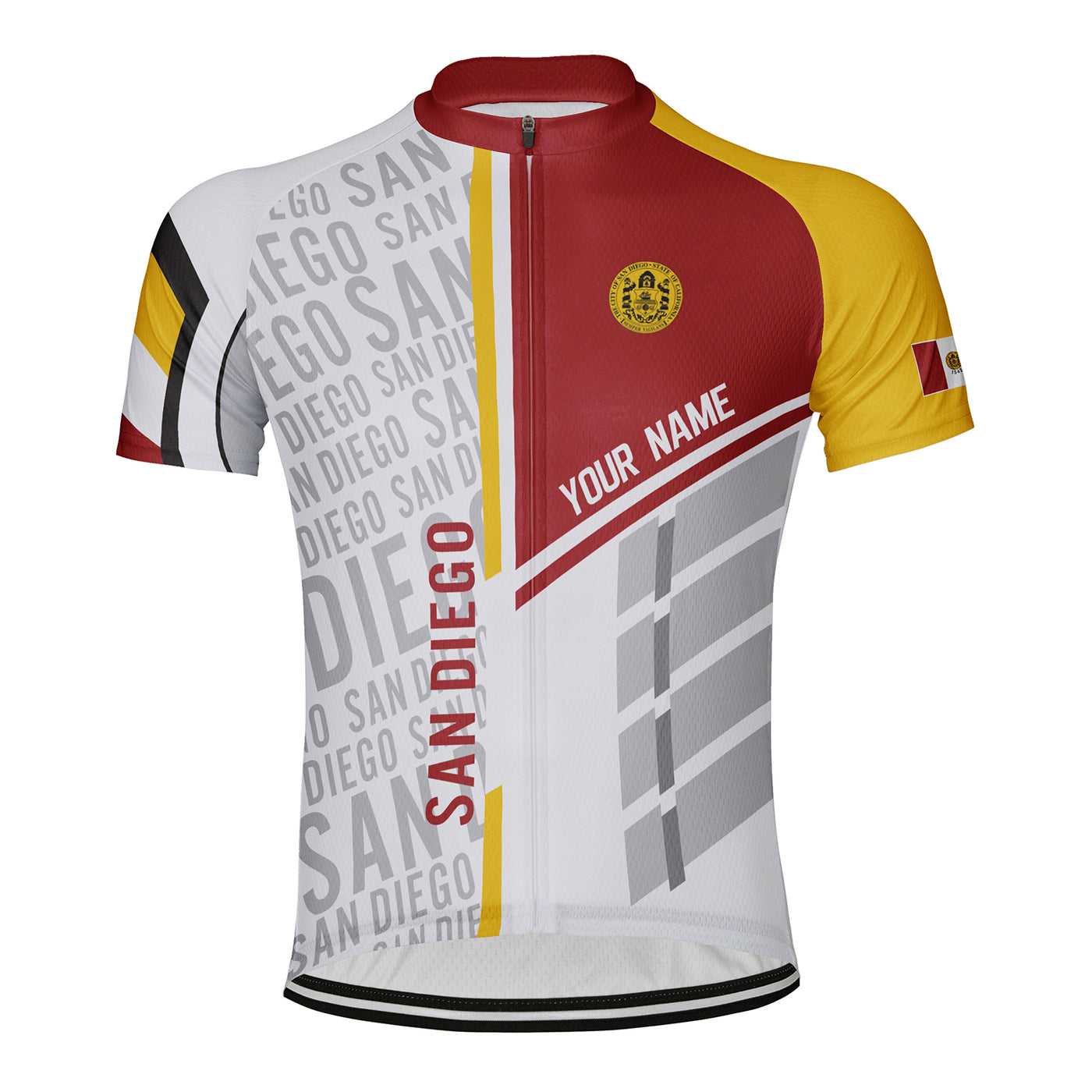 Customized San Diego Men's Cycling Jersey Short Sleeve