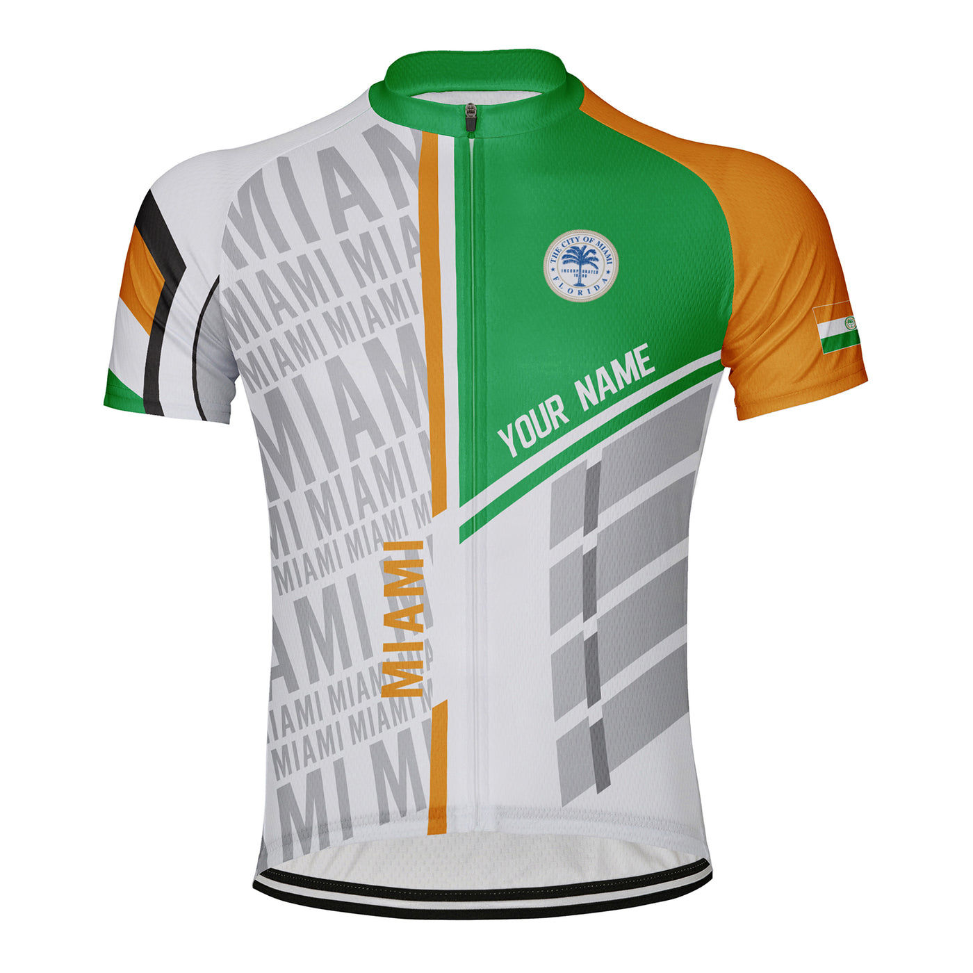 Customized Miami Men's Cycling Jersey Short Sleeve