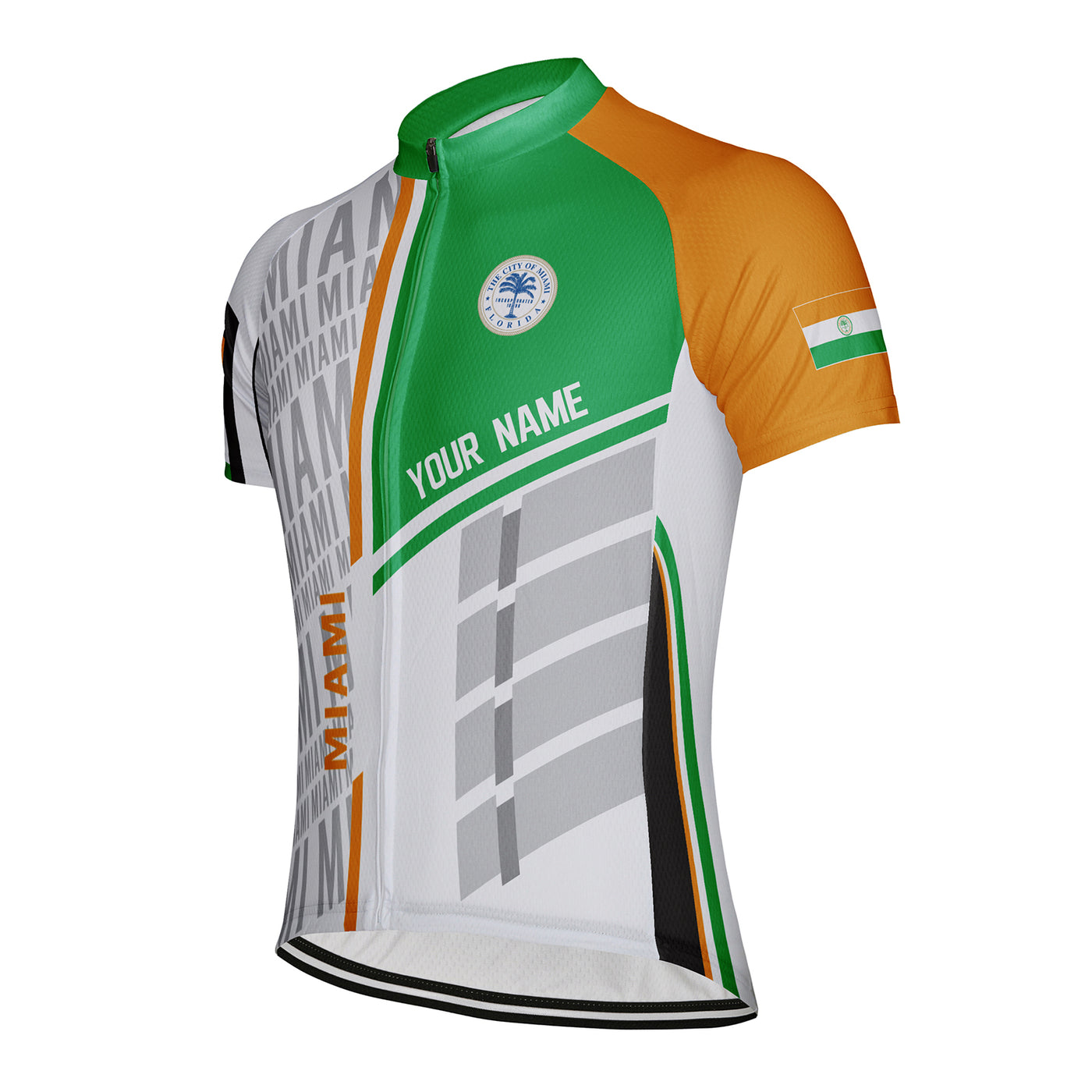 Customized Miami Men's Cycling Jersey Short Sleeve
