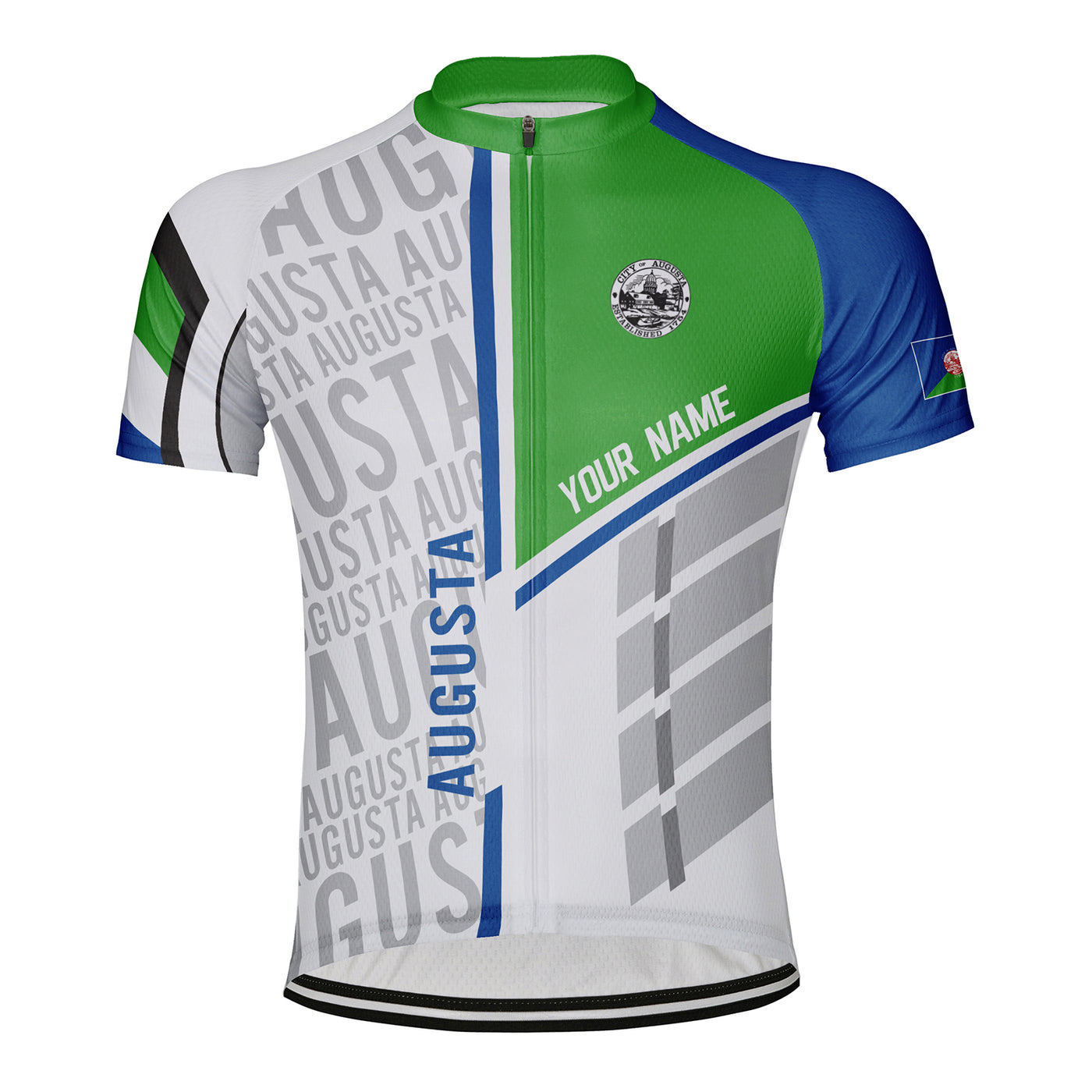 Customized Augusta Men's Cycling Jersey Short Sleeve