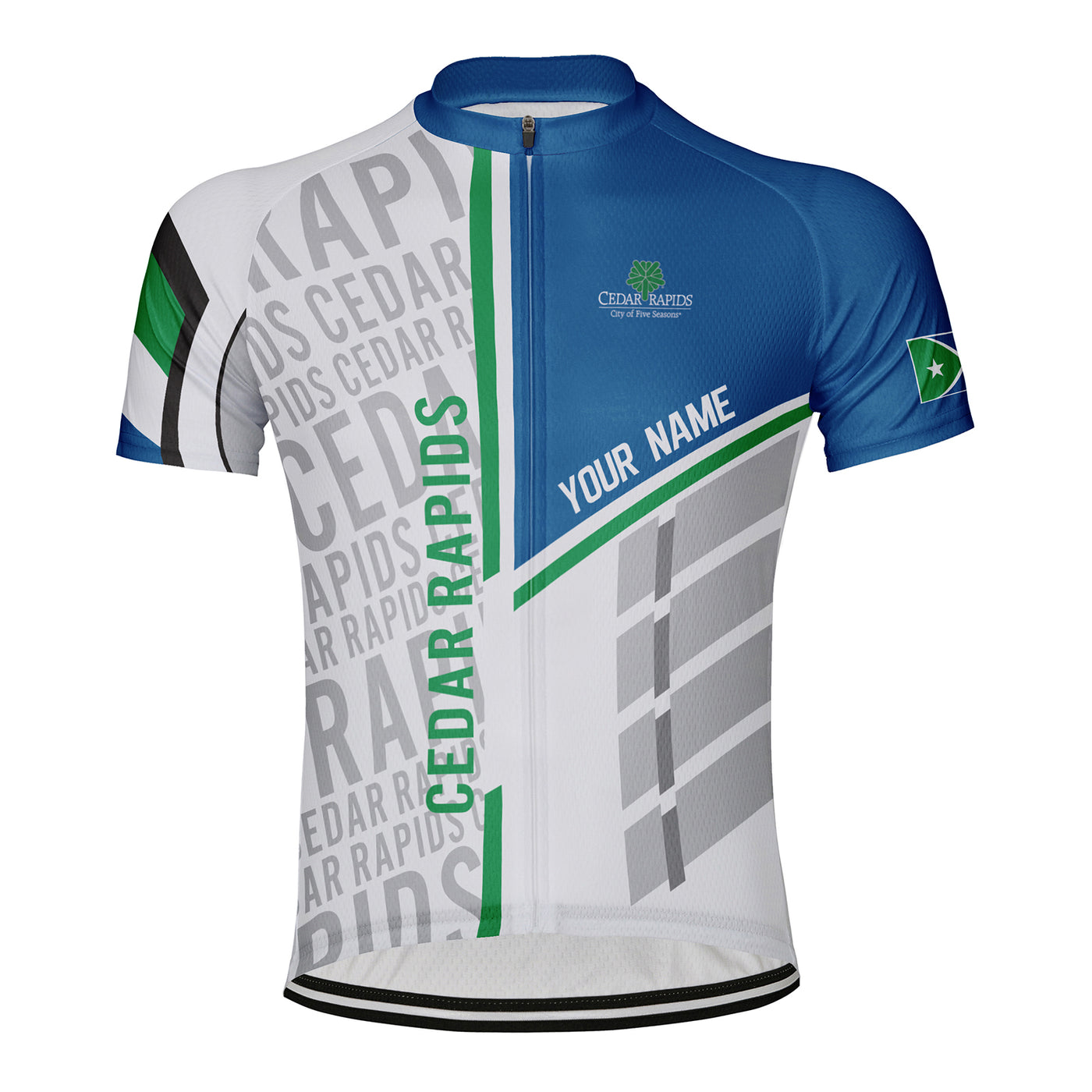 Customized Cedar Rapids Men's Cycling Jersey Short Sleeve