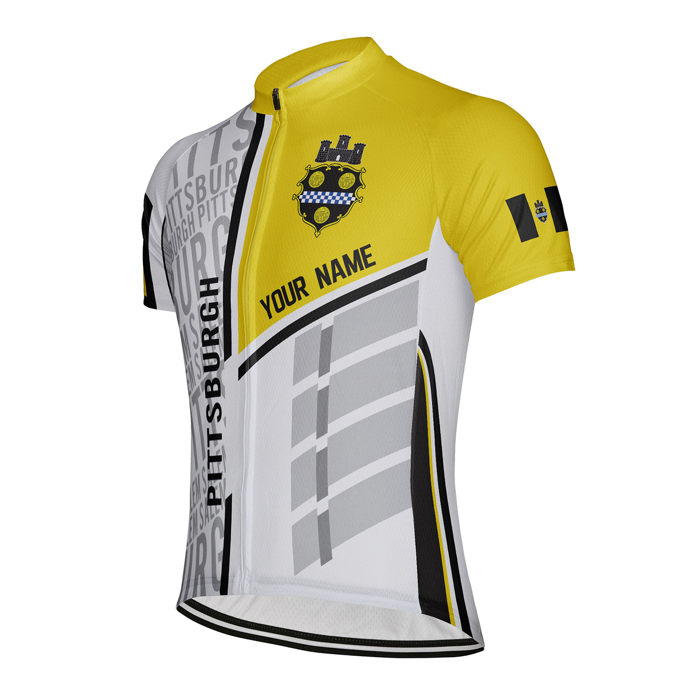Customized Pittsburgh Men's Cycling Jersey Short Sleeve