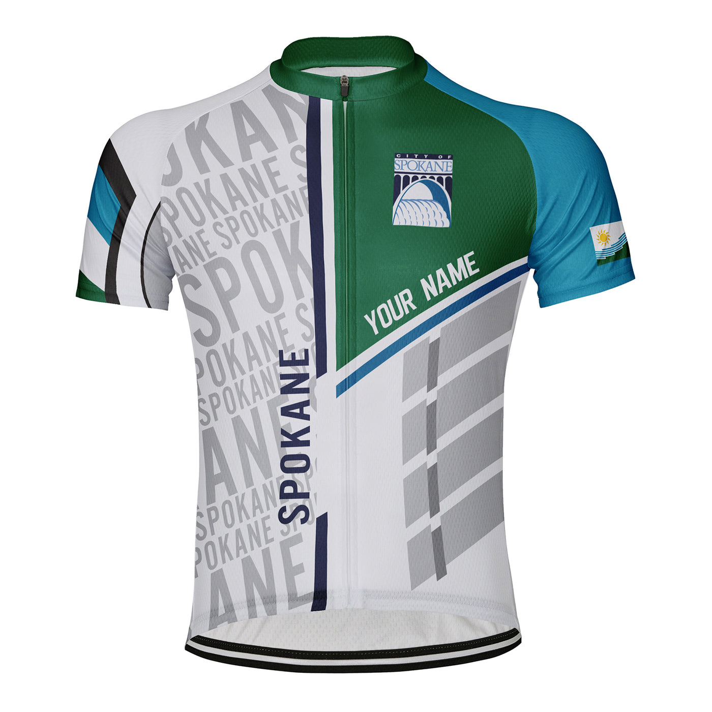 Customized Spokane Men's Cycling Jersey Short Sleeve