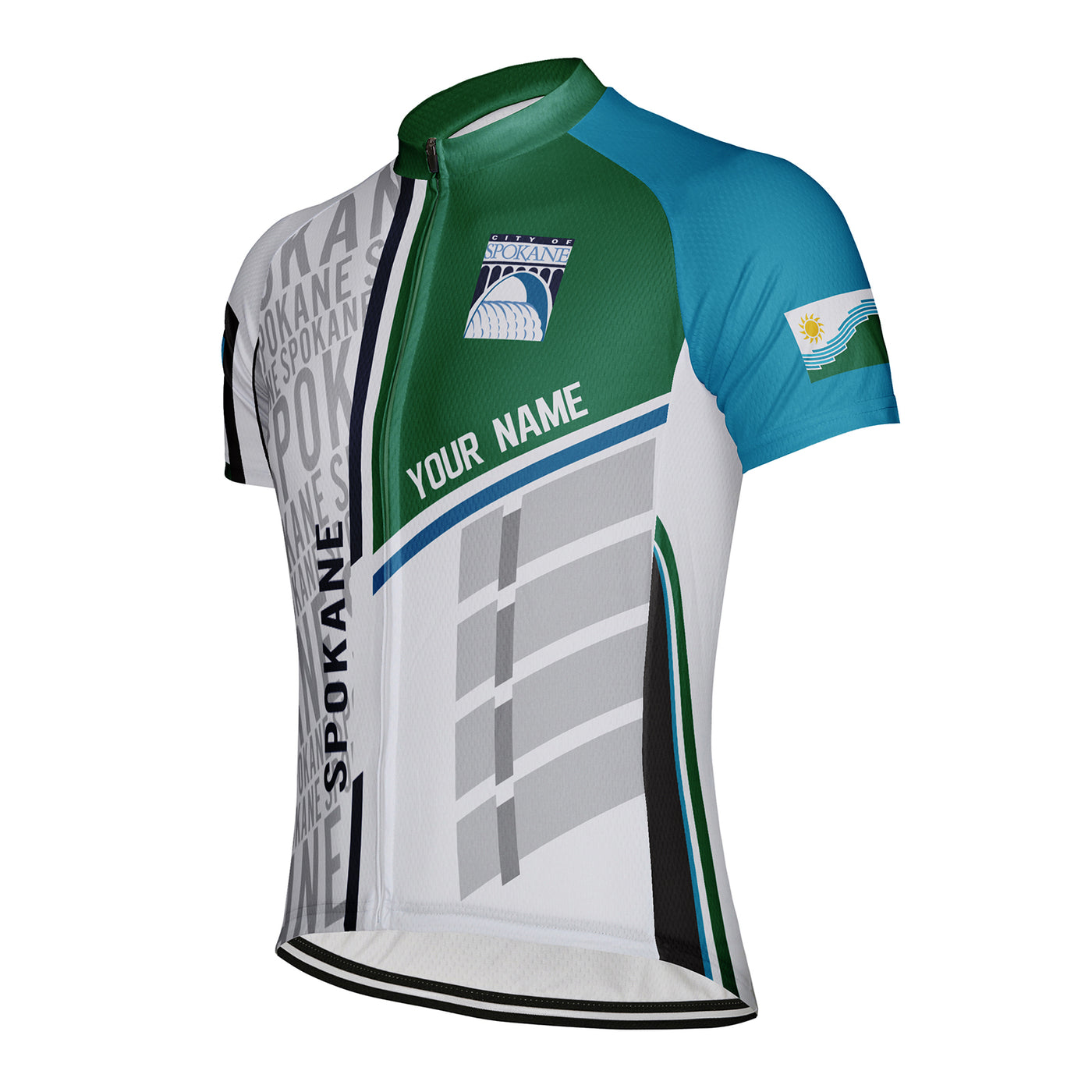 Customized Spokane Men's Cycling Jersey Short Sleeve