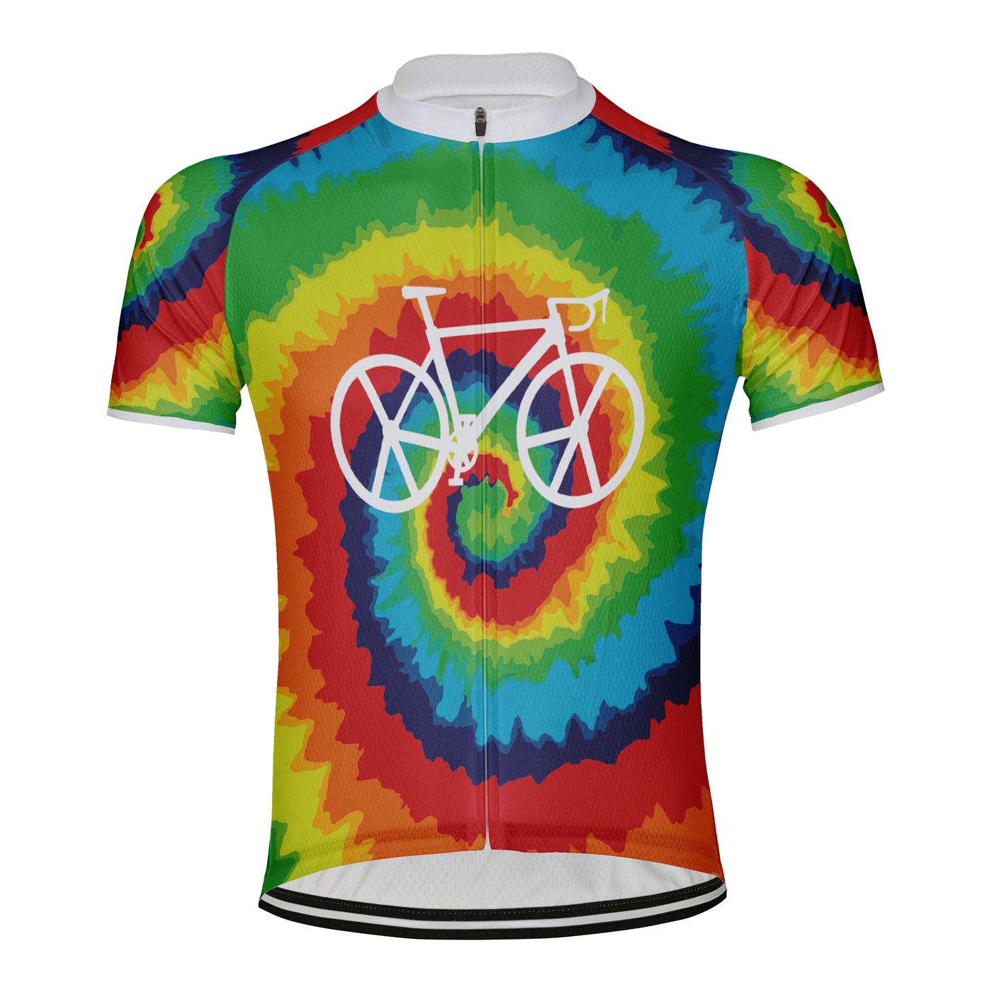 Customized Tie Dye Men's Cycling Jersey Short Sleeve