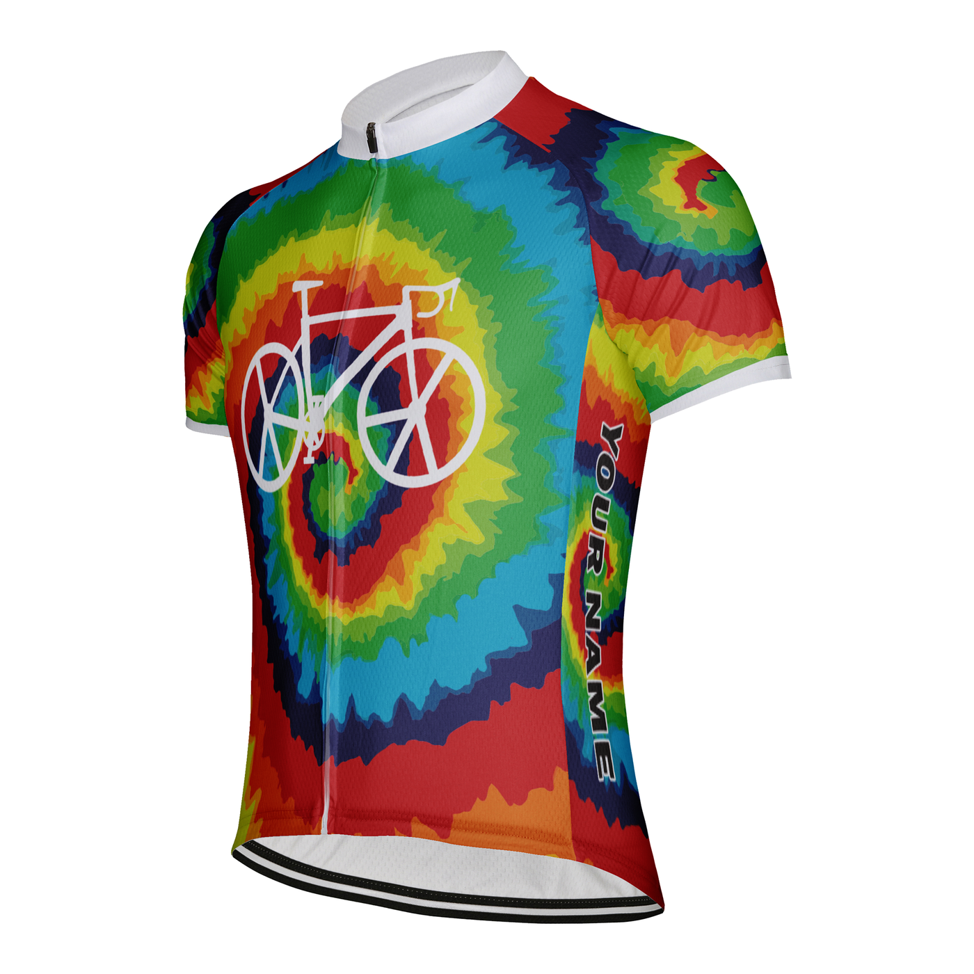 Customized Tie Dye Men's Cycling Jersey Short Sleeve