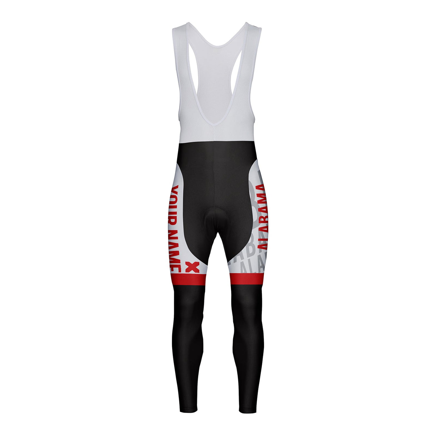 Customized Alabama Unisex Thermal Fleece Cycling Bib Tights Long Pants