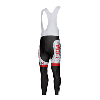 Customized Alabama Unisex Thermal Fleece Cycling Bib Tights Long Pants