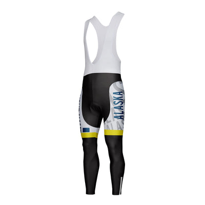 Customized Alaska Unisex Thermal Fleece Cycling Bib Tights Long Pants