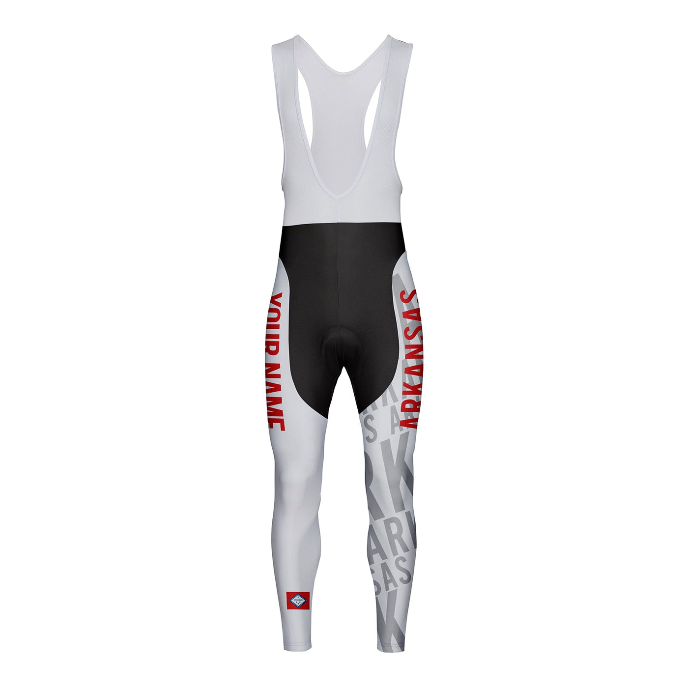 Customized Arkansas Unisex Thermal Fleece Cycling Bib Tights Long Pants