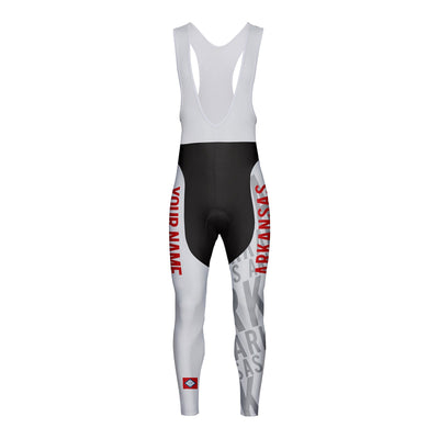 Customized Arkansas Unisex Thermal Fleece Cycling Bib Tights Long Pants