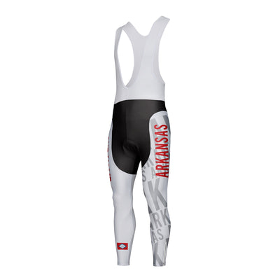 Customized Arkansas Unisex Thermal Fleece Cycling Bib Tights Long Pants