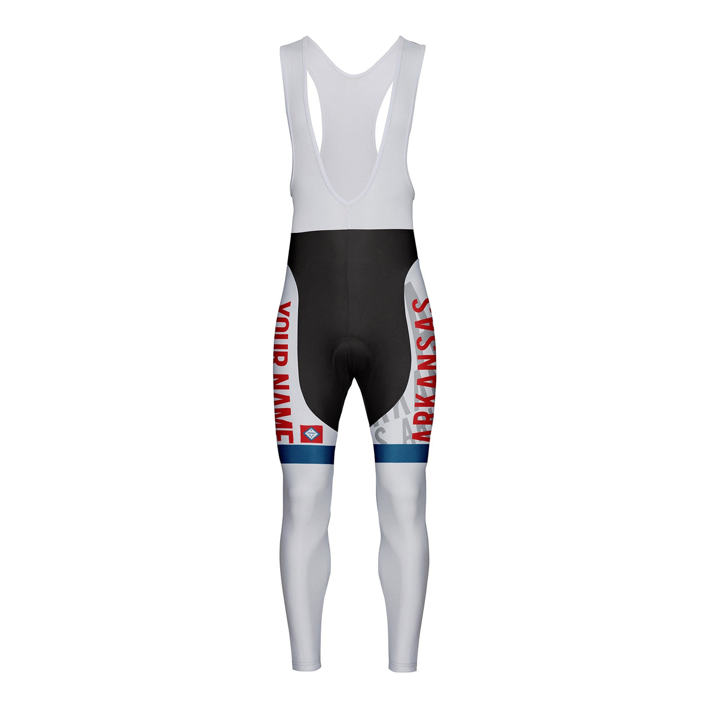 Customized Arkansas Unisex Thermal Fleece Cycling Bib Tights Long Pants