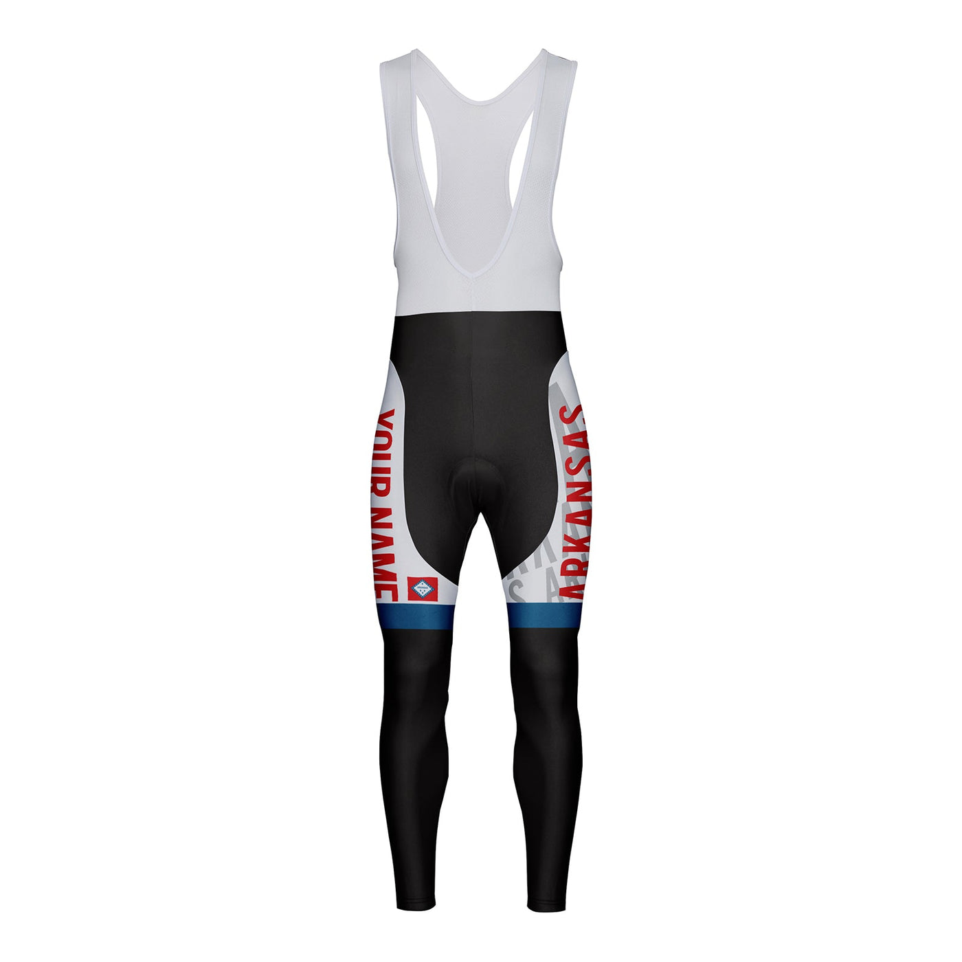 Customized Arkansas Unisex Thermal Fleece Cycling Bib Tights Long Pants