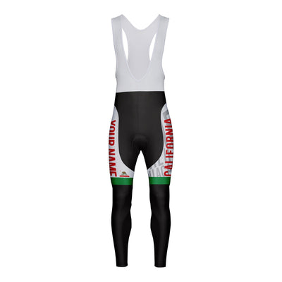 Customized California Unisex Thermal Fleece Cycling Bib Tights Long Pants