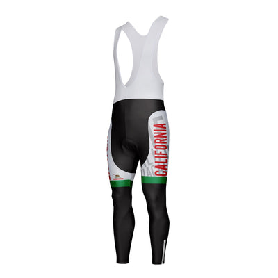 Customized California Unisex Thermal Fleece Cycling Bib Tights Long Pants