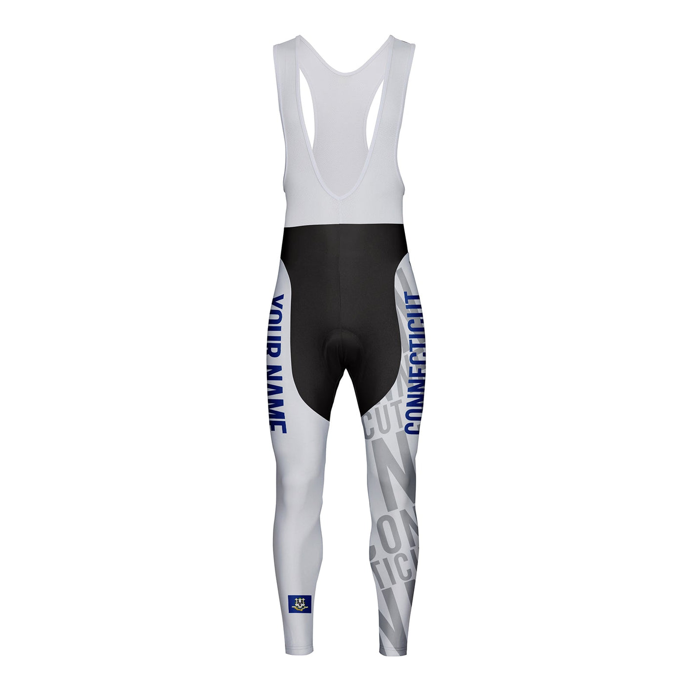 Customized Connecticut Unisex Thermal Fleece Cycling Bib Tights Long Pants