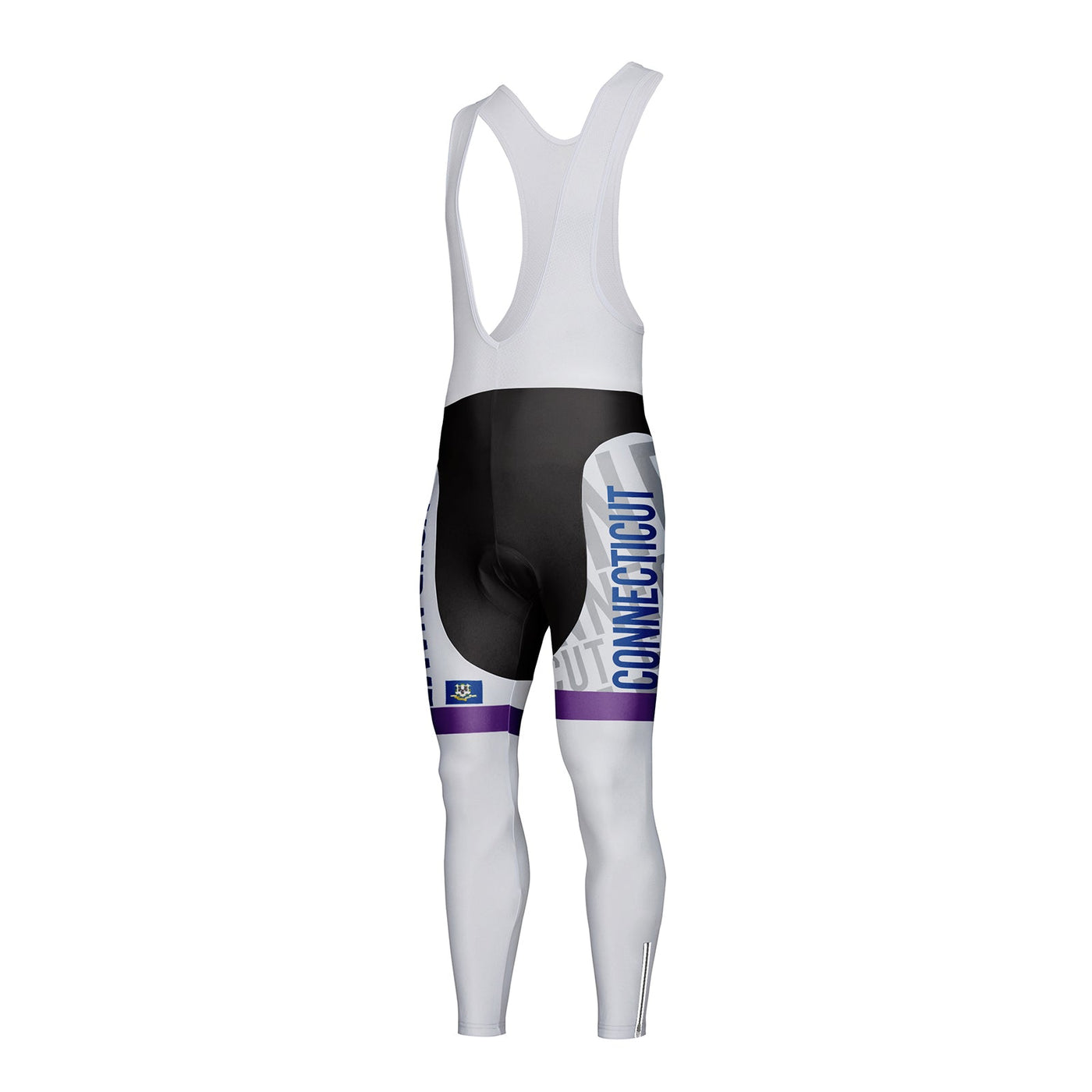Customized Connecticut Unisex Thermal Fleece Cycling Bib Tights Long Pants