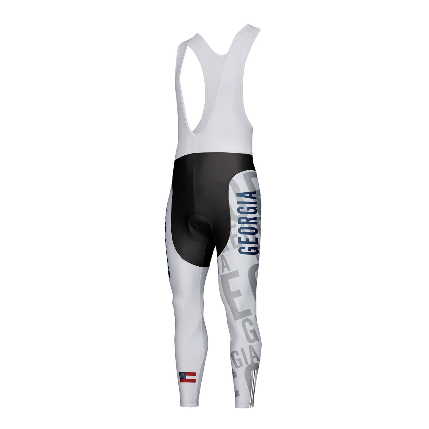 Customized Georgia Unisex Thermal Fleece Cycling Bib Tights Long Pants