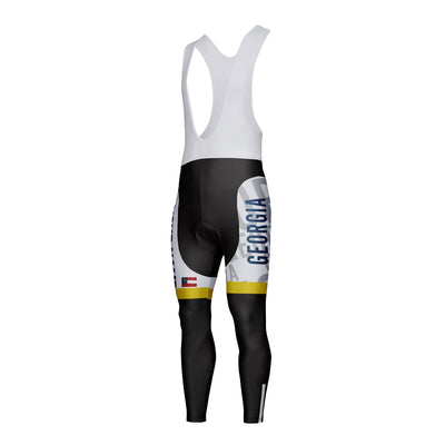 Customized Georgia Unisex Thermal Fleece Cycling Bib Tights Long Pants