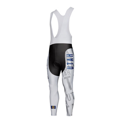 Customized Utah Unisex Thermal Fleece Cycling Bib Tights Long Pants