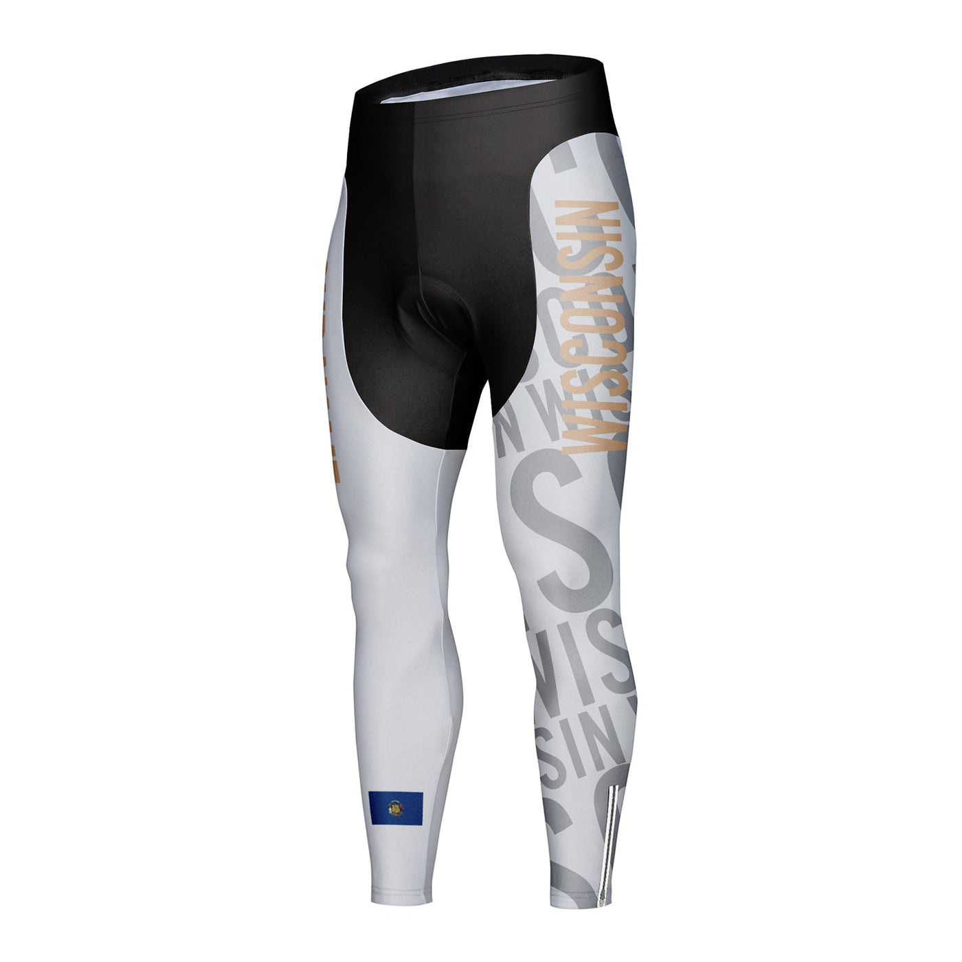 Customized Wisconsin Unisex Thermal Fleece Cycling Tights Long Pants