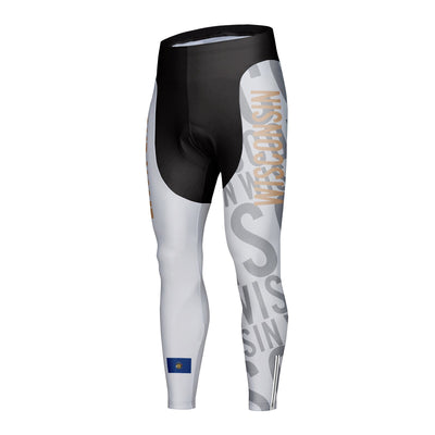 Customized Wisconsin Unisex Thermal Fleece Cycling Tights Long Pants