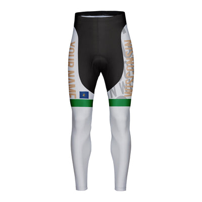 Customized Wisconsin Unisex Thermal Fleece Cycling Tights Long Pants