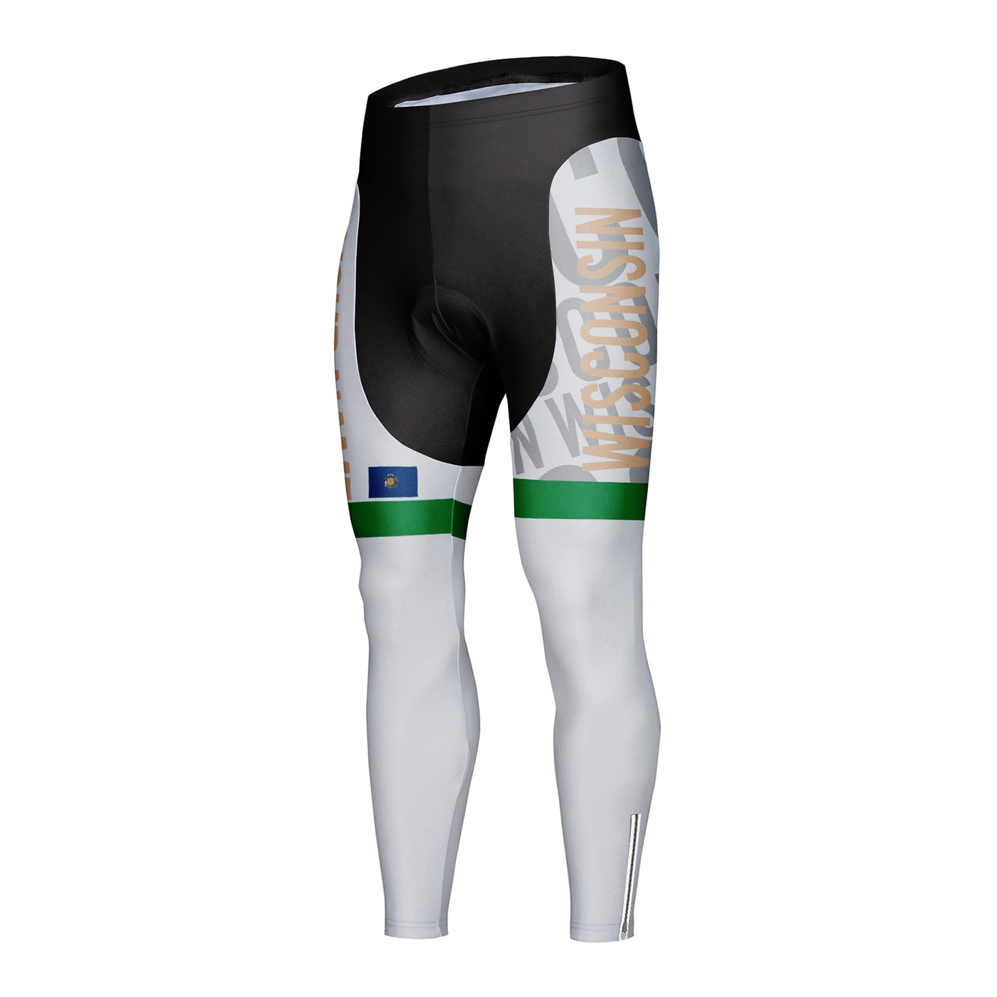 Customized Wisconsin Unisex Thermal Fleece Cycling Tights Long Pants