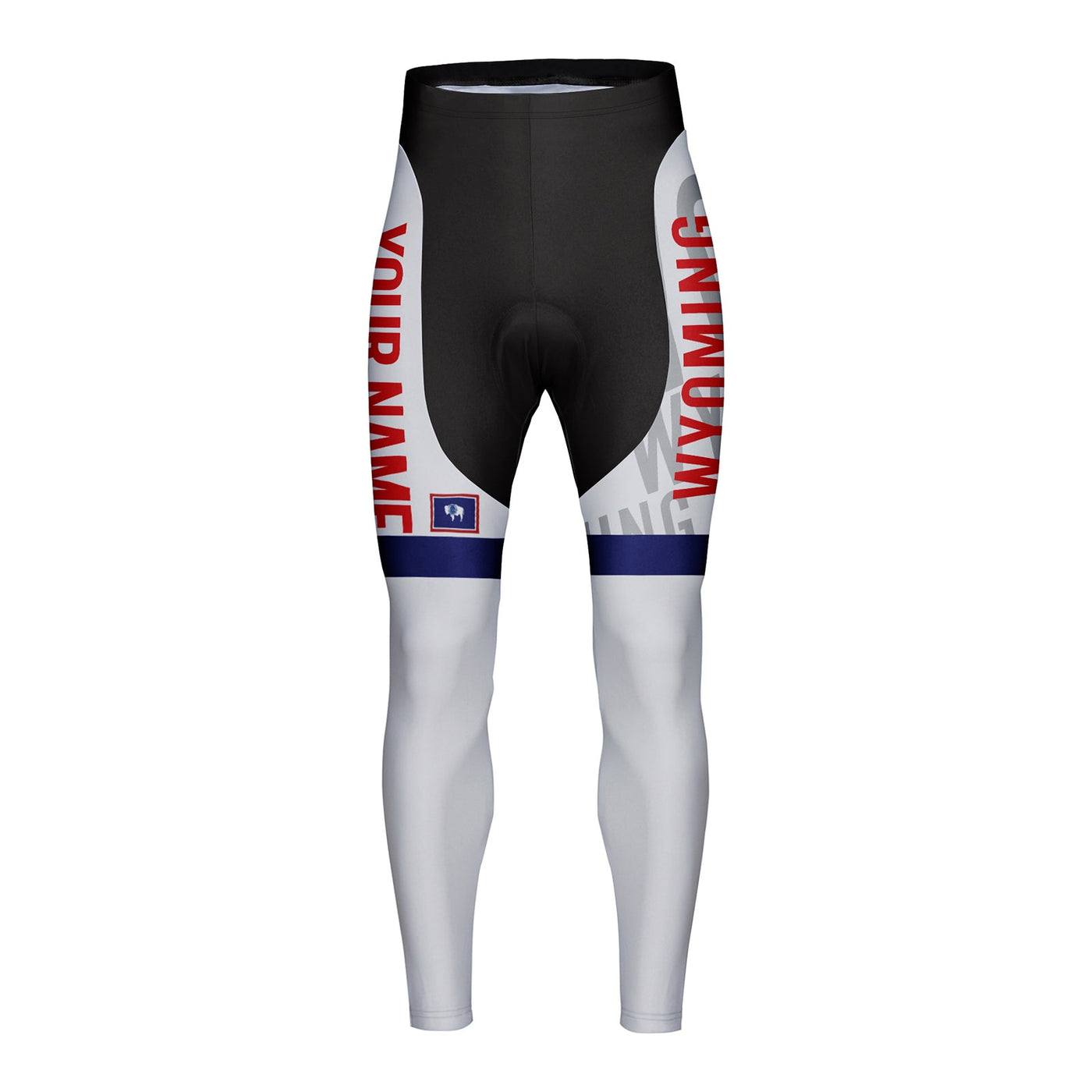 Customized Wyoming Unisex Thermal Fleece Cycling Tights Long Pants