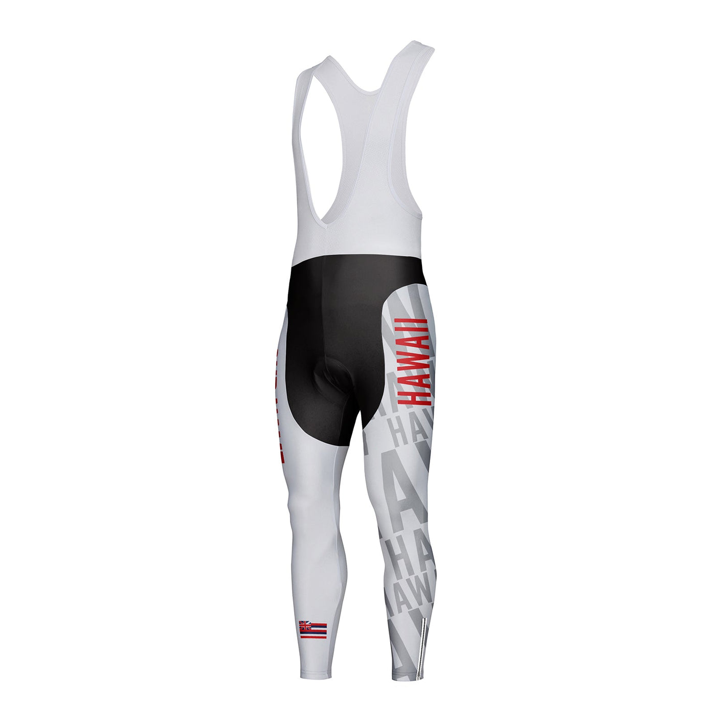 Customized Hawaii Unisex Thermal Fleece Cycling Bib Tights Long Pants