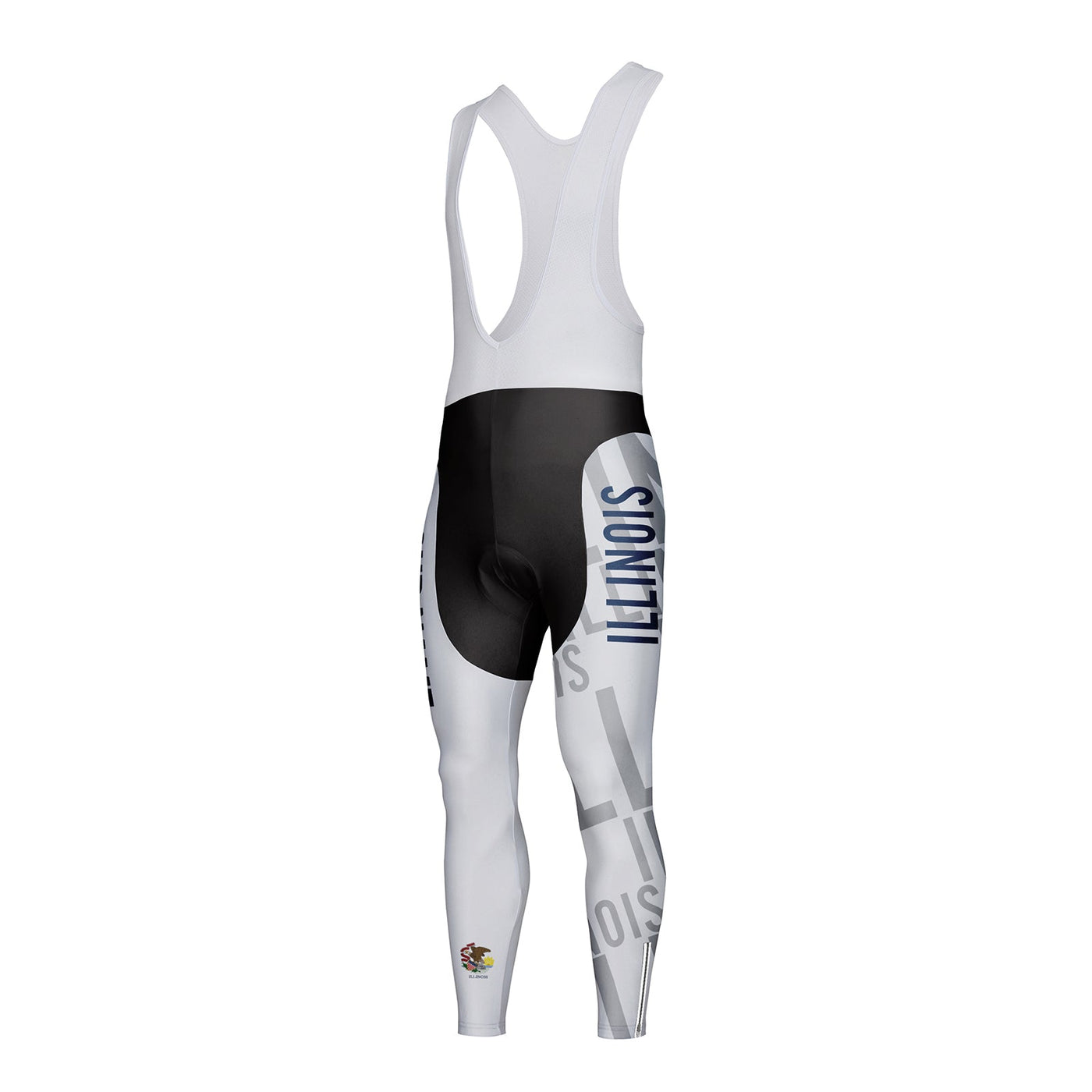 Customized Illinois Unisex Thermal Fleece Cycling Bib Tights Long Pants