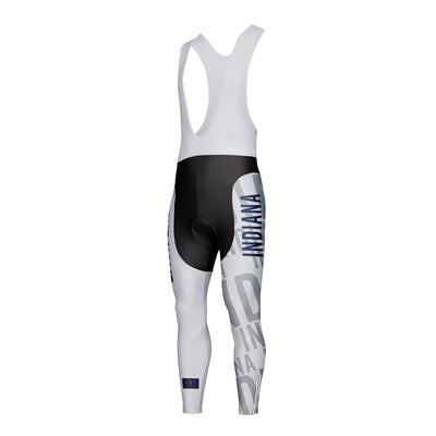 Customized Indiana Unisex Thermal Fleece Cycling Bib Tights Long Pants