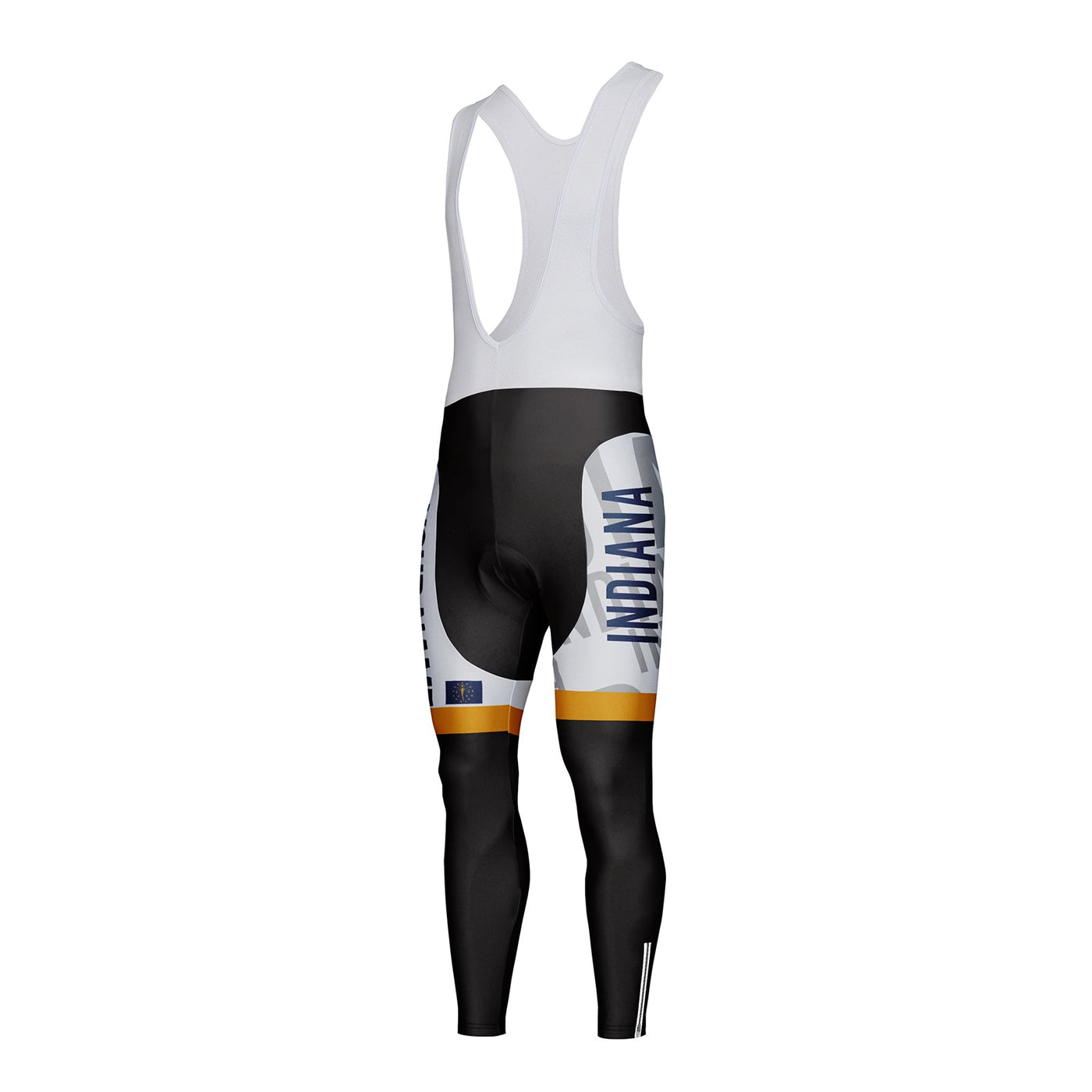 Customized Indiana Unisex Thermal Fleece Cycling Bib Tights Long Pants