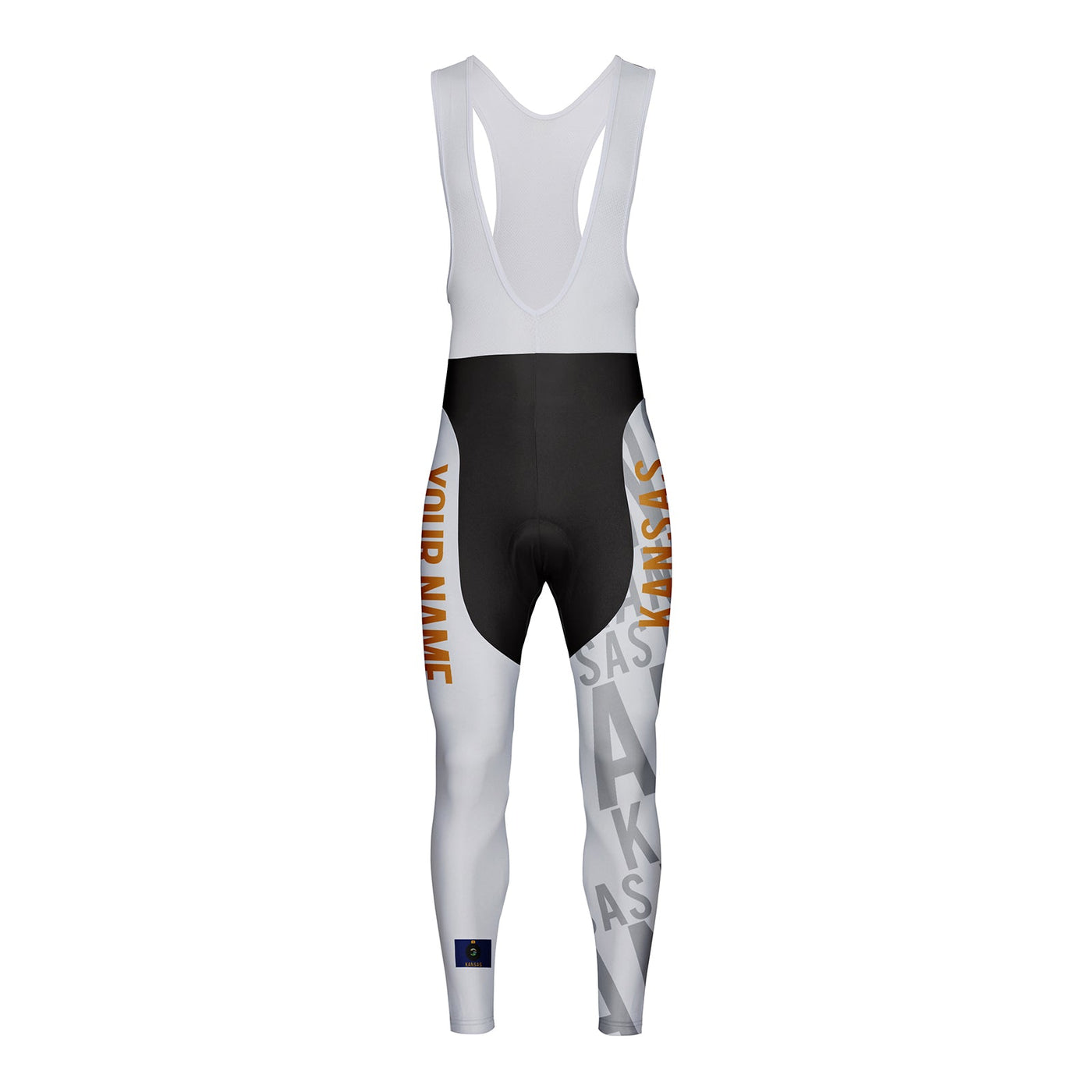 Customized Kansas Unisex Thermal Fleece Cycling Bib Tights Long Pants