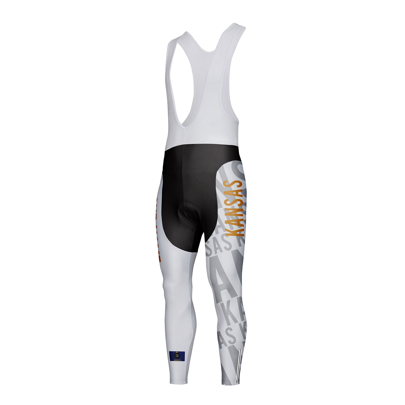Customized Kansas Unisex Thermal Fleece Cycling Bib Tights Long Pants
