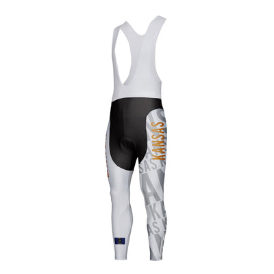 Customized Kansas Unisex Thermal Fleece Cycling Bib Tights Long Pants