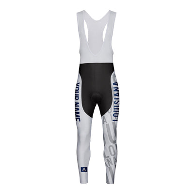 Customized Louisiana Unisex Thermal Fleece Cycling Bib Tights Long Pants