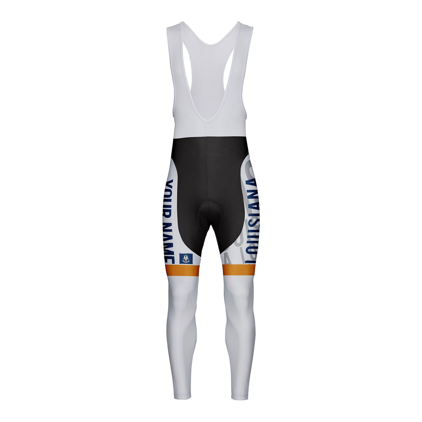 Customized Louisiana Unisex Thermal Fleece Cycling Bib Tights Long Pants