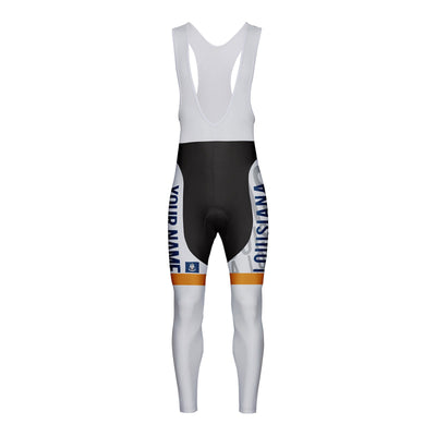 Customized Louisiana Unisex Thermal Fleece Cycling Bib Tights Long Pants