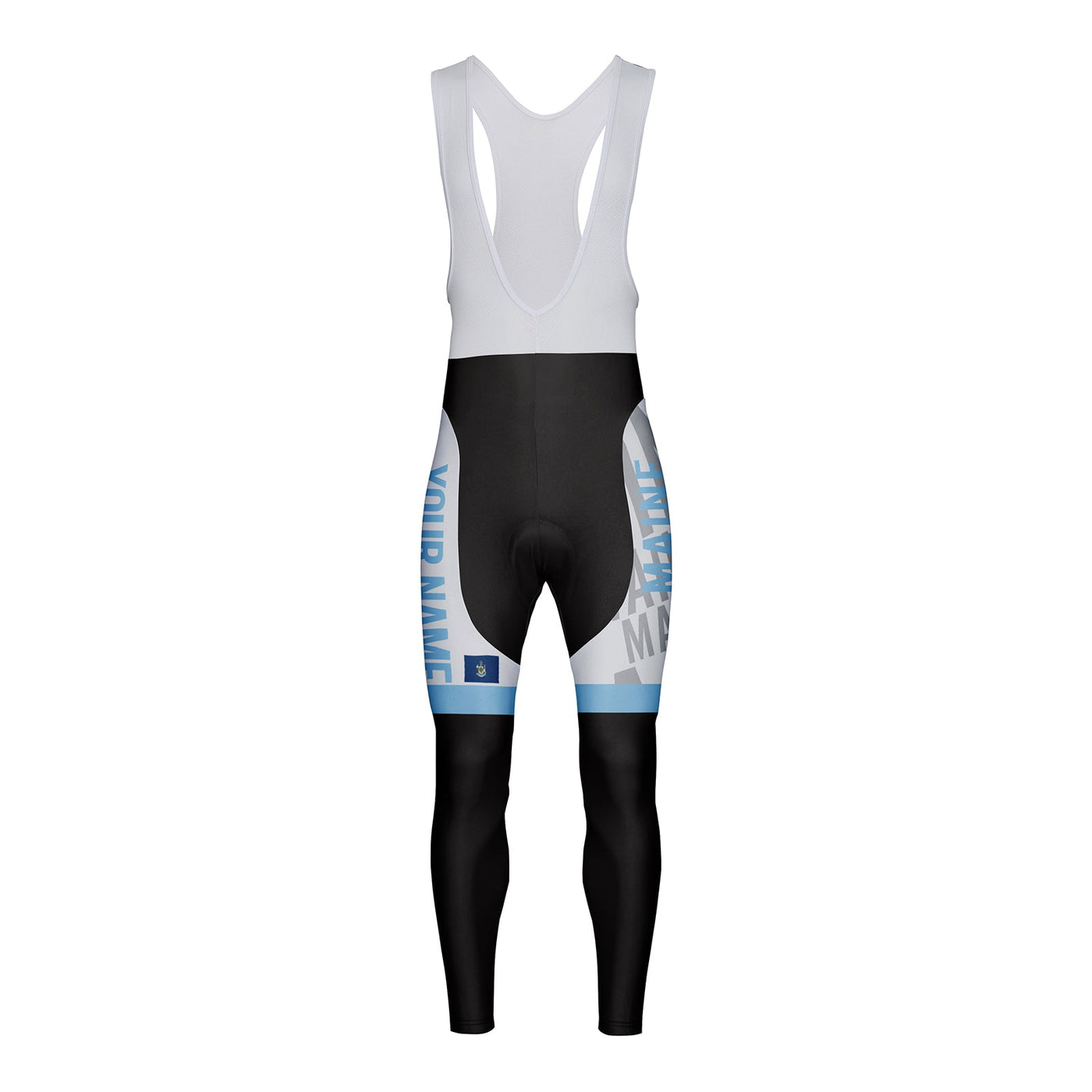 Customized Maine Unisex Thermal Fleece Cycling Bib Tights Long Pants